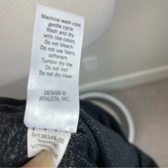 Athleta Black Ruched Knit Bodycon Skirt Medium - Picture 6 of 8